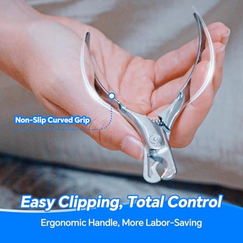 Professional Stainless Steel Dog Cat Nail Clippers & Trimmer Set, Sharp Blades for Precise Cutting, Easy-Grip Ergonomic Handle with Built-in Nail File, Durable Pet Grooming Tool for Small to Large Pet - Thumbnail 4