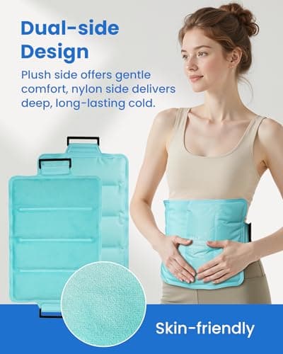 Gel Ice Packs Reusable Soft, Ice Pack for Back Pain Relief, 40Min Long-Lasting Hot and Cold Pack for Pain Relief, Flexible Cold Compress for Lower Back, Shoulder, Hip, Elbow, Leg, Knee, 14.5" x 11" - Thumbnail 6