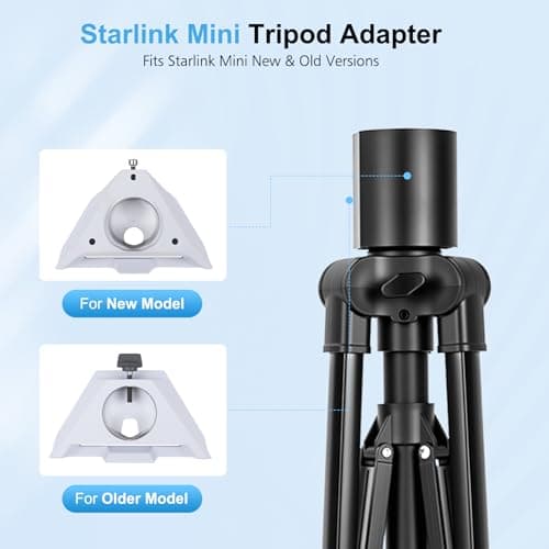 Datop for Starlink Mini Tripod Mount with Pipe Adapter Adjustable Height and Angle for Starlink Mini Tripod kit for Outdoor Camping, Traveling, RV | for starlink mini Accessories - Thumbnail 2