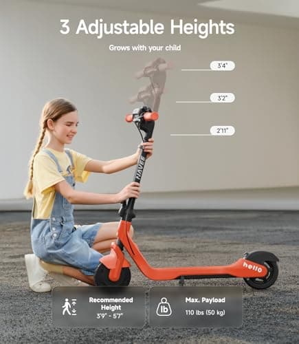 NAVEE K100 Pro Electric Scooter for Kids - 3-Level Adjustable Handlebar for Growing Riders, 10 mph & 6.8 Mile Range Perfect for School & Friends, 110 lb Load, Foldable, APP Control, UL2272 Certified - Thumbnail 3