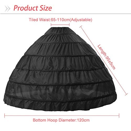 XinChangShangMao Women Petticoat Crinoline Underskirt Petticoats Skirt Full Floor Length Petticoat Slips for Wedding Dress - Thumbnail 4