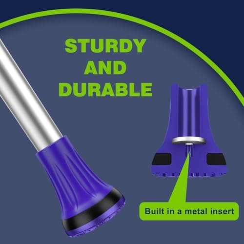 supregear Crutch Tips, 7/8 inch Heavy Duty Rubber Replacement for Crutches, Anti-Slip Thickened Feet Cap Walking Cane Tips, Safety Durable Accessories for Seniors Elderly (Set of 2), Purple - Thumbnail 5