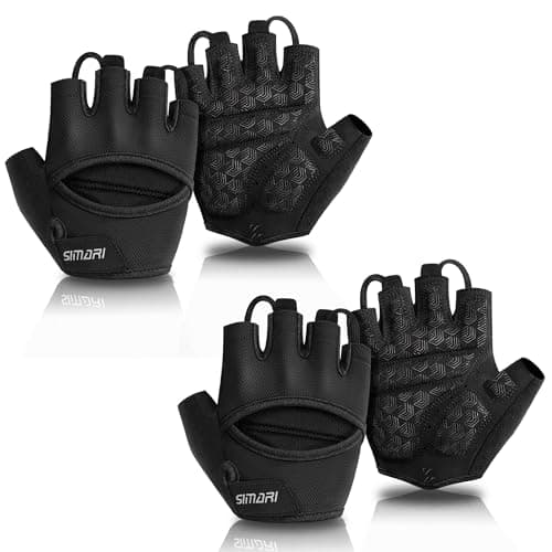SIMARI 2 Pairs Workout Gloves for Women Men with Full Palm Protection, Strong Grip, Cushion Impact, Breathable, Suitable for Gym Training, Kayaking, Weight Lifting, Exercise, Fitness, Cycling(Size M) - Image 1