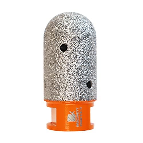 Diamond Finger Milling Bits,BRSCHNITT 1-3/16 Inch 30mm Dry Core Drill Bit with 5/8-11 Thread for Enlarging Shaping Existing Holes of Porcelain Tile Ceramic Marble Granite Countertop