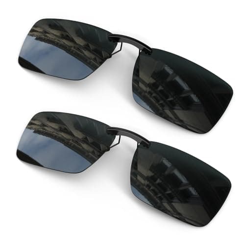 ANYLUV Clip on Polarized Night Vision Sunglasses, Night Vision Driving Sunglasses Non-Flip Up Glasses for Men Women - Image 1