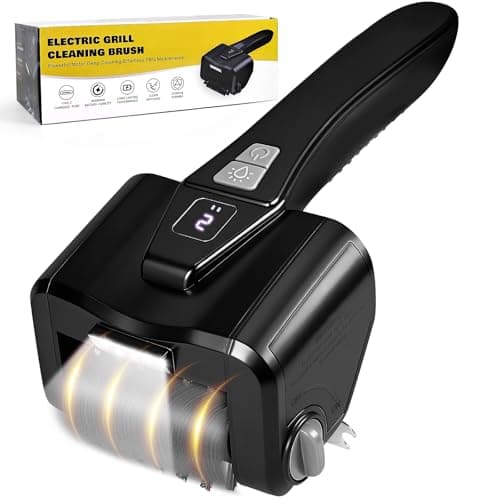 Electric Grill Brush for Outdoor Grill,Electric Grill Cleaner with 800 RPM Motor,Stainless Steel No Shedding Bristle Head,Cordless & Type-C Rechargeable,4000mAh BBQ Grill Brush with LED Light - Image 1