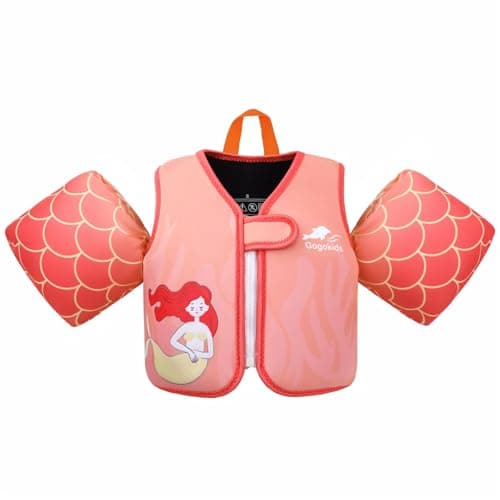 Gogokids Toddler Swim Vest Pool Floats for Kids 30-40-50-60-70 lbs, Kids Swimming Jacket[Stable Buoyancy & Comfort Wear] Puddle Float Jumper Swim Arm Floaties Bands Water Wings for Boys Girls Swimmies - Image 1