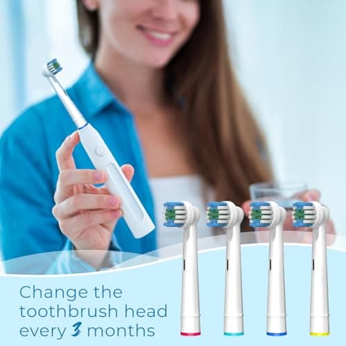 FIRIK Electric Toothbrush Replacement Heads, 20 Pcs Compatible with Oral B Braun, Professional Brush Heads for Oral B Replacement Heads Refill 7000/Pro 1000/9600/500/3000/8000 - Thumbnail 5