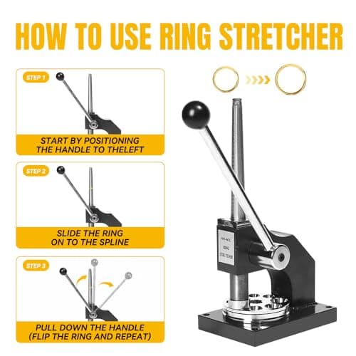 KATWAY Ring Stretcher Tool for Jewelry Making & Repair,Professional R/ing Sizer Mandrel Tools, R/ing Enlarger & Bangle Expander for Jewelers,Round & Oval Ring Resizing Tool HH-A01 - Thumbnail 5