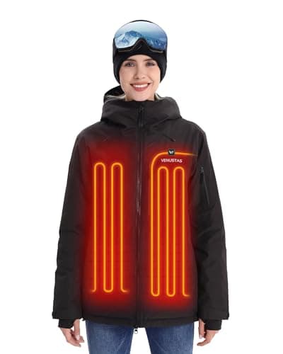 Venustas Women's Heated 3L Ski Insulated Jacket with 12V Battery, Waterproof, Windproof,Breathable, RECCO Reflector Built in - Image 1