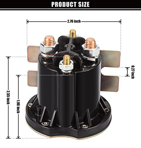 Geggkake EZGO TXT Solenoid, 48V Golf Cart Solenoid, Fit E-Z-GO Electric 48V TXT 2010-Up & All 48V MPT 800/1000 Vehicles Golf Cart, OEM# 612711 - Thumbnail 3