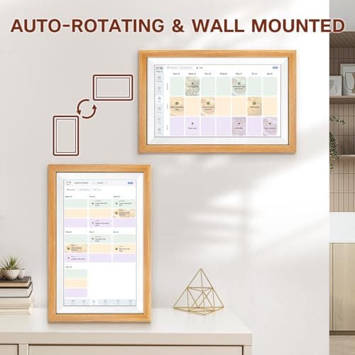 EMOLENDAR Digital Calendar,15.6 Inch Smart Wifi Electronic Calendar with Wooden Frame, Full HD Touchscreen Display Picture Frame Calendar for Family Mom Schedules Planner Organizing-Wall & Desk Mountable - Thumbnail 5