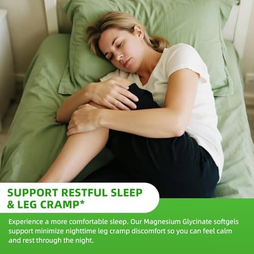 Magnesium Glycinate 500mg Softgels Supplement, Small Easy to Swallow Magnesium Gelcaps High Absorption for Night Leg&Sleep Support, Muscle&Bone, Calm, Non GMO, 120 Gelcaps, 60 Day Supply - Thumbnail 5