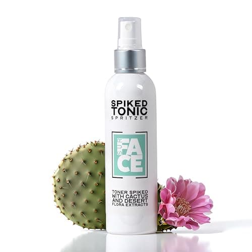 Surface Hydrating Face Toner with Hyaluronic Acid, Willow Bark, Tea Tree, Prickly Pear and Aloe – 2-in-1 Toner and Finishing Glaze for Dewy, Glazed Skin – Spiked Tonic – 4 oz - Image 1