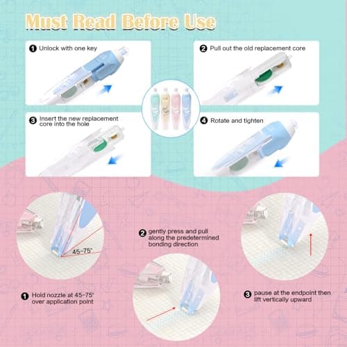 CHANGLi 8pack Refillable Glue Tape for Scrapbook, 16FT*1/5 Inch Double Sided Tape for Crafts, Scrapbooking Supplies, Reusable Adhesive Glue Runner for Gift Wrapping, Photo - Thumbnail 6