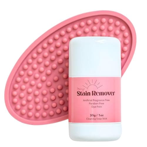 Mary’s Non Toxic Stain Remover Stain Stick with Scrub Base, Natural Refillable Laundry Stain Remover, Safe for Baby Clothes, Works on Blood, Grass, Food, Ink & Markers