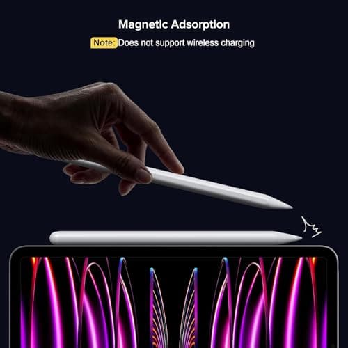 Stylus Pen for iPad (2018-2025) Fast Charging, Tilt Sensitivity, Comfort Grip, Palm Rejection for iPad 11/10/9/8/7/6th Gen, Air 7/6/5/4/3/M3/M2, Pro 13"/12.9"/11"/M4, Mini 7/6/5th, Perfect for Drawing - Thumbnail 6