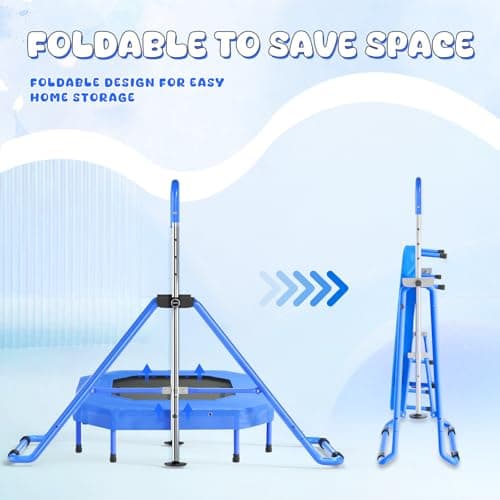 Safly Fun Foldable Gymnastics Bar for Kids, Adjustable 35"-51", Sturdy 148 lbs Capacity, Easy-to-Assemble, Gymnastics Equipment for Kids for Indoor/Outdoor Training - Thumbnail 4