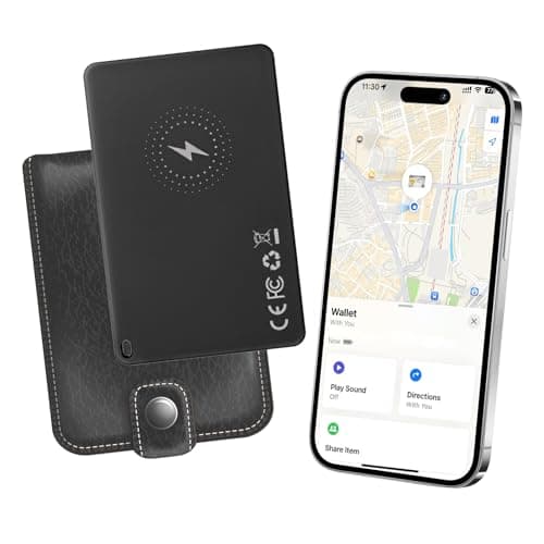 TEEYELLA Wallet Tracker Card Works with Apple Find My, Apple MFi Certified, Wireless Charging, Ultra Slim, Waterproof, Smart Tracking Card for Wallet Finder, Luggage, Bag, Passport (iOS Only)