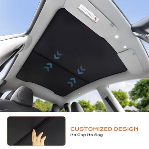 Tesla Model Y Sunshade Roof Never Sag Heat-Insulating, UV-Protective, Nano Ice-Crystal Coatings Interior Accessories for Tesla Model Y Juniper 2025-2026 - Thumbnail 2