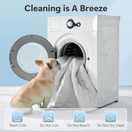 GASUR Cooling Mat for Dogs, Q-Max>0.5 Instant Temp Drop Dog Cooling Mats for Medium Dogs&Cats, Cooling Pad for Dog - Indoor Outdoor Travel Use, Snag Resistant，Machine Washable&Anti-Slip, 28"X22" Grey - Thumbnail 6