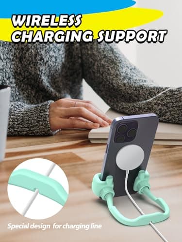 Funny Gifts for Teen Boy Kid Man Cell Phone Stand: UPGRADE Adjustable Thumbs Up Lazy Phone Holder for Desk Fun Gadget for Him Guy Tween Woman Girl Adult Essentials Stocking Stuffer Who Have Everything - Thumbnail 5