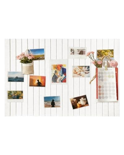 Nysunten 20x28 inches Large Felt Bulletin Board 0.35in Thicker, Cork Board with Safe Removable Nano Self-Adhesive Tabs, Wall Felt Board for Bedrooms, Living Rooms, Offices, Flower Shops - White - Image 1