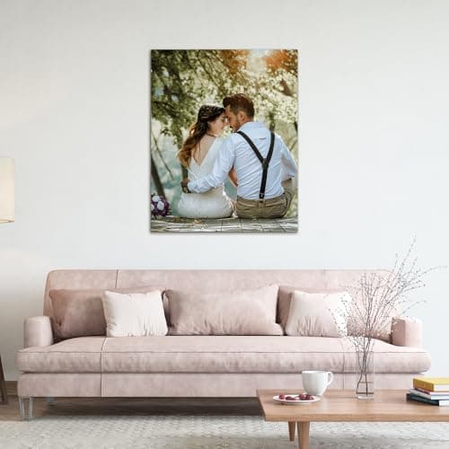 WEGA Custom Canvas Prints with Your Photos (11X14 Framed) Upload Your Image/Photo Customized Personalized Photo Gifts to Canvas,Wall Art Canvas Print Christmas Gifts for Pets Family Baby Wedding - Thumbnail 4