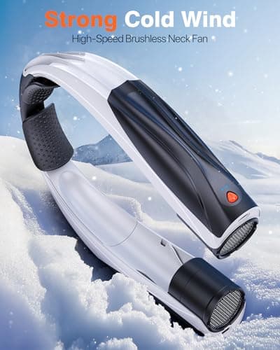 Vexolta Portable Neck Fan - 6000mAh Battery Hands Free Personal Fan, 6 Speed Adjustable, Rechargeable & Wearable, Gift for Women Men, Office, Travel, Sports - Thumbnail 5