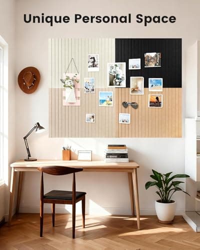 Nysunten 24x31 inches Large Felt Bulletin Board 0.35in Thicker, Cork Board with Safe Removable Nano Self-Adhesive Tabs, Wall Felt Board for Bedrooms, Living Rooms, Offices, Flower Shops - Beige - Thumbnail 4