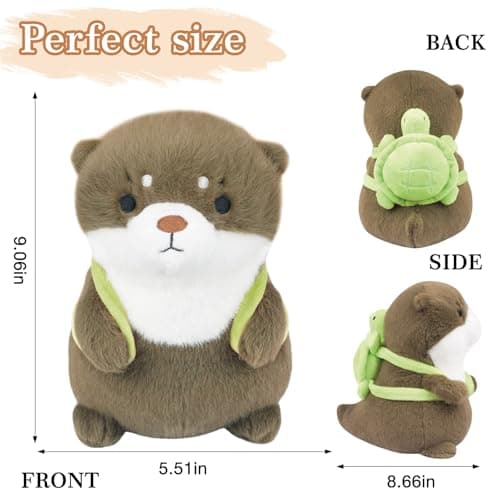 Ayehe Microwavable Stuffed Animal, Heatable and Coolable Otter, Heated Stuffed Animals for Cramps & Pain Relief, Lavender-Scented Toy, Cute Soft Plush Toys for Adults and Children(Turtle Otter) - Thumbnail 6
