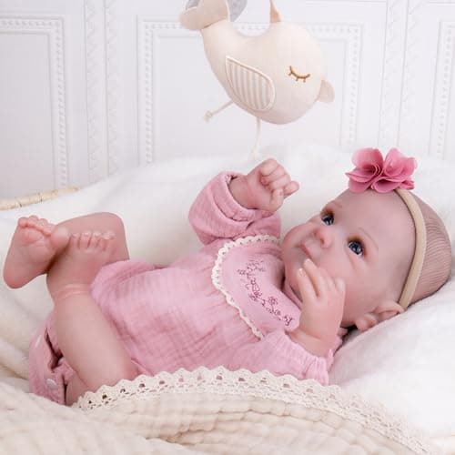 Milidool Reborn Baby Dolls - 20-inch Cute Soft Vinyl Realistic Baby Doll Real Life Baby Dolls with Complete Accessories Perfect for Cuddling, Playtime, and Gift Giving - Thumbnail 4