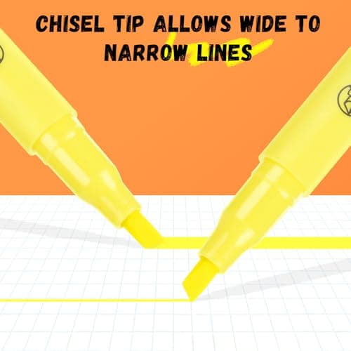 M&G Liner Highlighters, 12-Count Pack Yellow Highlighters, Chisel Tip No Bleed Highlighter Pens for Office Documents, Planning, and Everyday Organization - Thumbnail 4