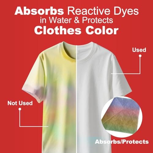 TIVERAIN 50pcs Laundry Color Catcher Sheets,Color Grabbers Dye Grabbing Sheets,Allow Mixed Washes and Prevents Color Runs,Fragrance Free Color Absorber Sheets for Washer No Fluorescent Agent - Thumbnail 2