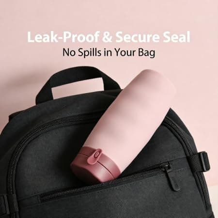 20oz (580ml) Collapsible Water Bottle, Leak-Proof BPA-Free Silicone Bottle, Ultra-Portable Foldable Design, Wide Mouth with Carry Strap, Ideal for Eco-Conscious Travelers, Hikers & Commuters - Thumbnail 5