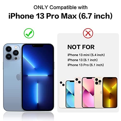 LOQUPE Designed for iPhone 13 pro max,Heavy-Duty Tough Rugged Lightweight Slim Shockproof Protective Case for iPhone 13 pro max 6.7 Inch,Women Girls,Cute Leopard Print Pattern - Thumbnail 2