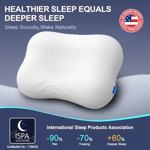 HUADER Cervical Neck Pillow – Cooling for Side Sleepers, Adults & Neck Pain - Thumbnail 2