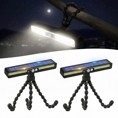Solar Outdoor Lights with Motion Sensor, 36 LED Waterproof Solar Powered Clamp Lights for Garden, Patio, Pathway, Fence, Yard - 3 Lighting Modes (White Light) - Image 1