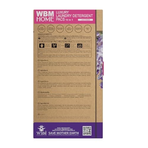 WBM 10-in-1 Laundry Detergent Pods, Fabric Softener with Lavender Extracts, High-Efficiency Laundry Pods with Powerful Stain Lifter Technology - 32 Count Bag - Thumbnail 3