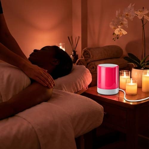 Electronic Tibetan Singing Bowl Sound Machine, 8 Healing Frequencies, Red Night Light, Touch Control, Auto Timer, USB Plug-in, for Meditation, Sleep, Yoga & Chakra Healing