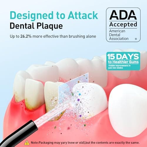 COSLUS Water Dental Flosser Teeth Pick C20: ADA Accepted, Portable Cordless Oral Irrigator 300ML Rechargeable Travel Irrigation Cleaner IPX7 Waterproof Electric Flossing Machine for Teeth, Black - Thumbnail 2
