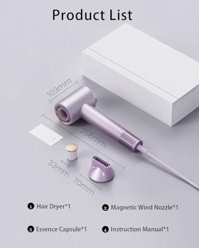 Professional High Speed Ionic Hair Dryer | Ultra-Fast Drying | 2.7 Billion Plasma | Low Noise | 130000 RPM | Fragrance for Faster Drying All Hair Types - Thumbnail 6