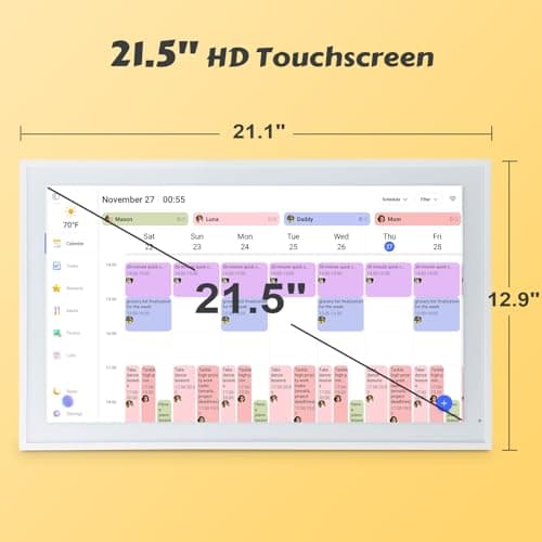 COMIX 21.5-inch Smart Digital Wall Calendar with Touch Screen-Electronic Calendar & Family Organizer for Schedules & Chore Charts,Digital Planner for Home and Office,Includes Wall Mount - Thumbnail 2