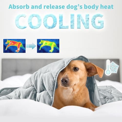 NWK Dog Cooling Blanket, Q-Max>0.345, Ice Silk Cool to Touch Material, Bed Cover, Furniture Protector Couch Sofa for Summer, Anxiety Relief-Machine Washable (Misty Gray,40'' X 60'') - Thumbnail 2