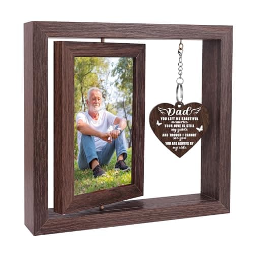 Boiveco Memorial Gifts for Loss of Dad, Sympathy Gift for Loss of Dad Memorial Picture Frame, In Memory of Father Grief Remembrance Bereavement Funeral Condolence Gifts for Loss of Father, Display Two 4x6 Photos - Image 1