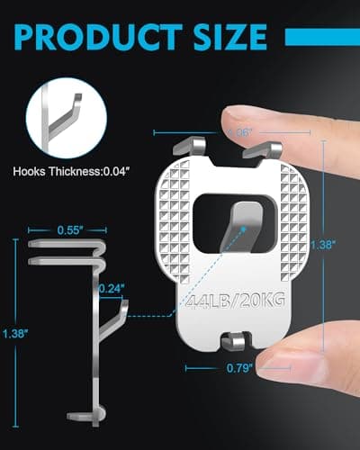 Claw Drywall picture hangers : 30Pcs Wall Picture Frame Hangers (44Ib) - No Damage Heavy Duty Wall Hanger for Art exhibitions, photographs, posters, offices, Christmas decorations, and other settings. - Thumbnail 2