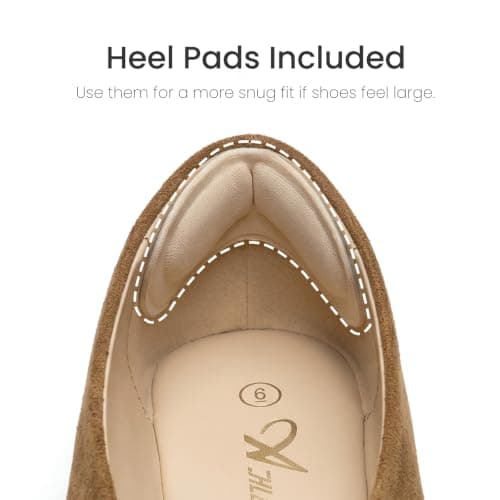 Athlefit Ballet Flat Shoes for Women Closed Round Toe Ballerina Flats Comfortable Slip On Casual Dress Shoes for Office Work Brown Suede Size 11 - Thumbnail 4