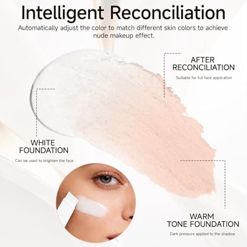 Blanc Cover Cream Stick V - Color Changing Foundation Stick with Volufiline - Medium to Concealer Base Makeup, 2-in-1 Dual-Ended with Built in Brush, Portable for Daily Use (Natural) - Thumbnail 6