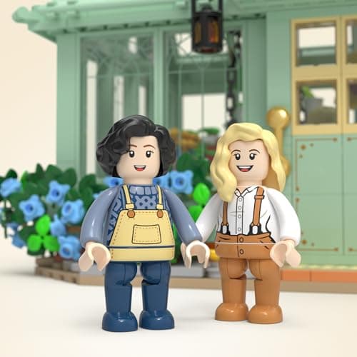 Xbert Greenhouse Building Set with 2 Minifigures, Flower House Building Blocks, Botanical Tiny Plants DIY Miniature House Kit, Creative Garden Playset Toy, Gift for Girls and Women - Thumbnail 6