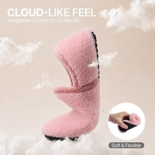 ATHMILE Mens Womens House Slippers Soft Slip-on Slipper Socks Non-Slip Indoor Outdoor House Shoes for Home Bedroom Travel Gifts for Women Men - Thumbnail 5